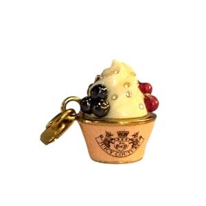 Juicy Couture Gold and White Ice Cream Charm